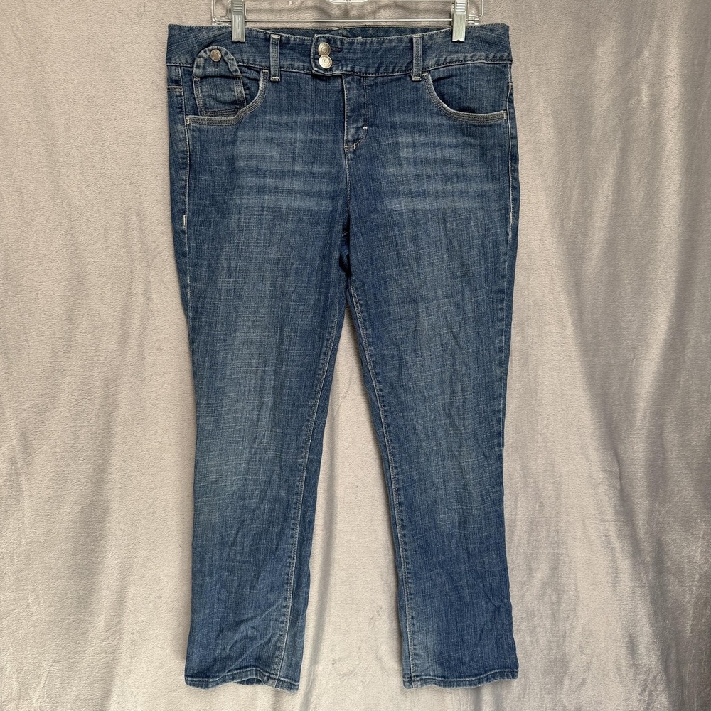 Tommy Hilfiger American Spirit Jeans Womens Blue Mid‎ Rise Skinny Stretch 12-18